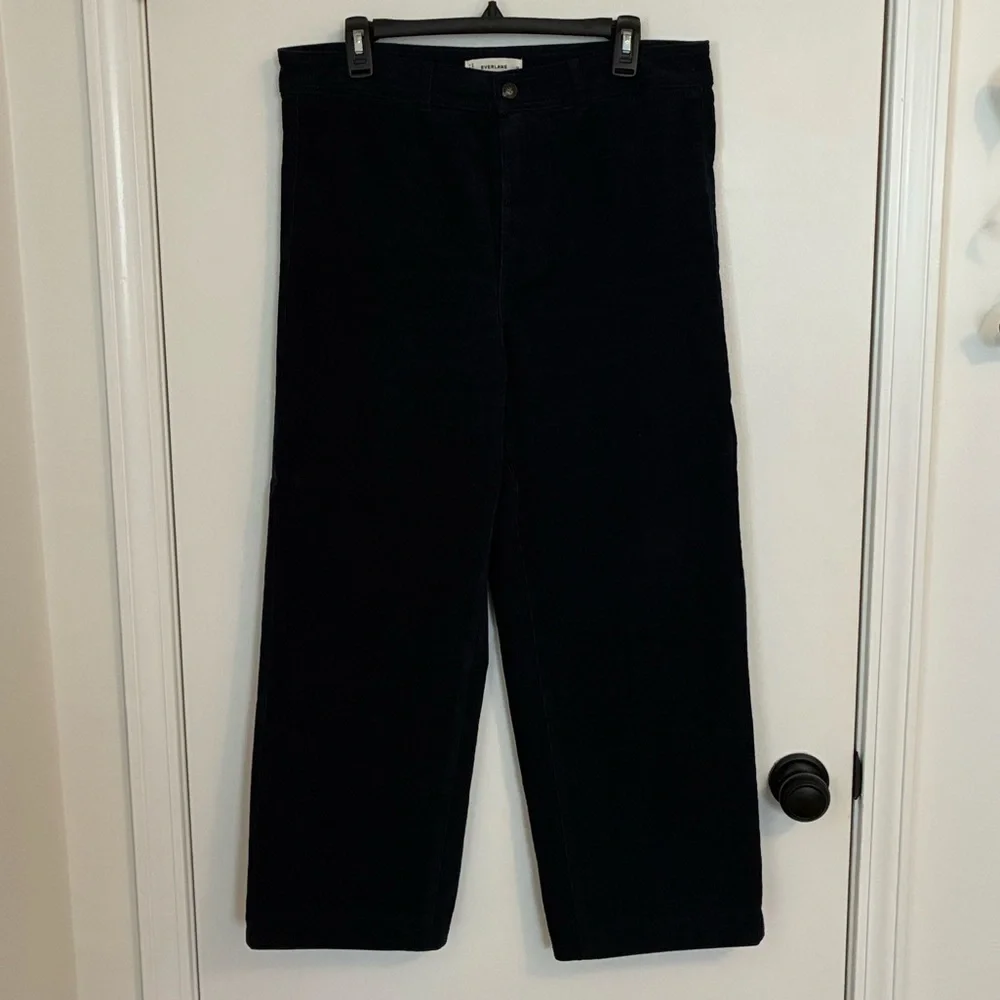 Everlane Navy Blue Corduroy Wide Leg Pants